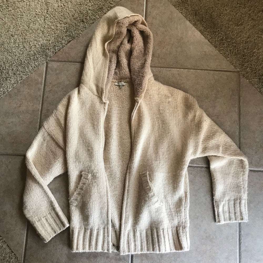 Knit Sherpa Hood Jacket